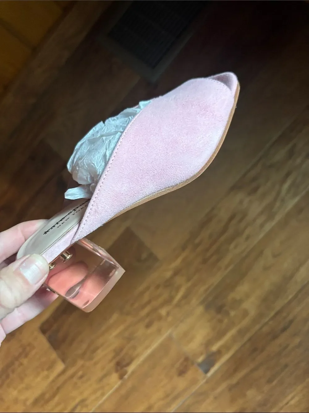 kate spade Pink Suede Slide Sandals